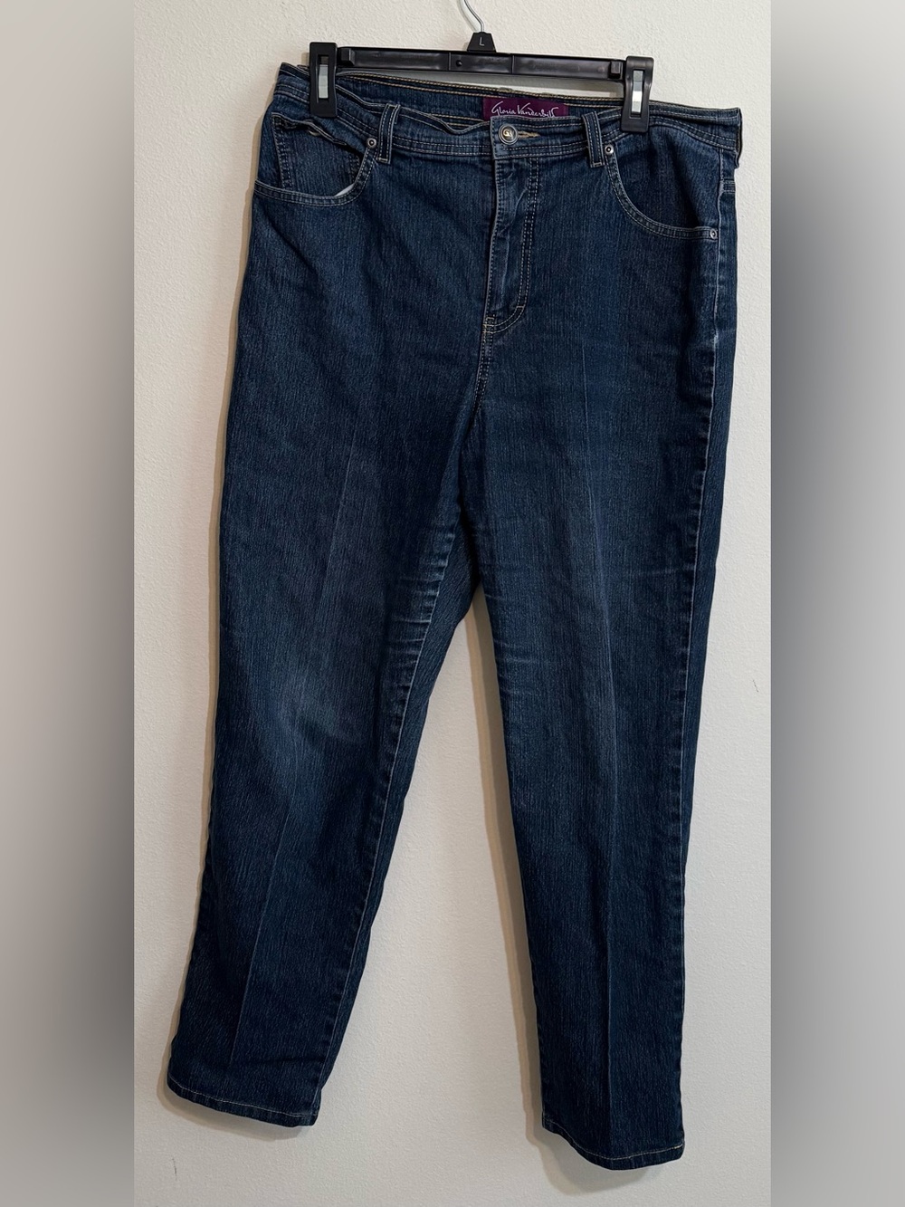 Gloria Vanderbilt Straight Leg Jeans in Dark Blue 14